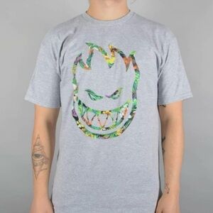 Spitfire Wheels Bighead Floral Fill Skate Tee Grey Sz S